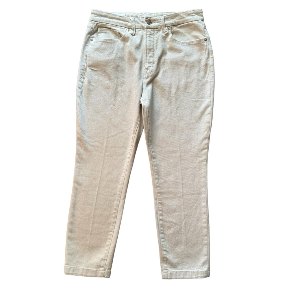 Good American Good Classic Slim Straight Jeans Size 14 32 NWT Ivory 28” Inseam